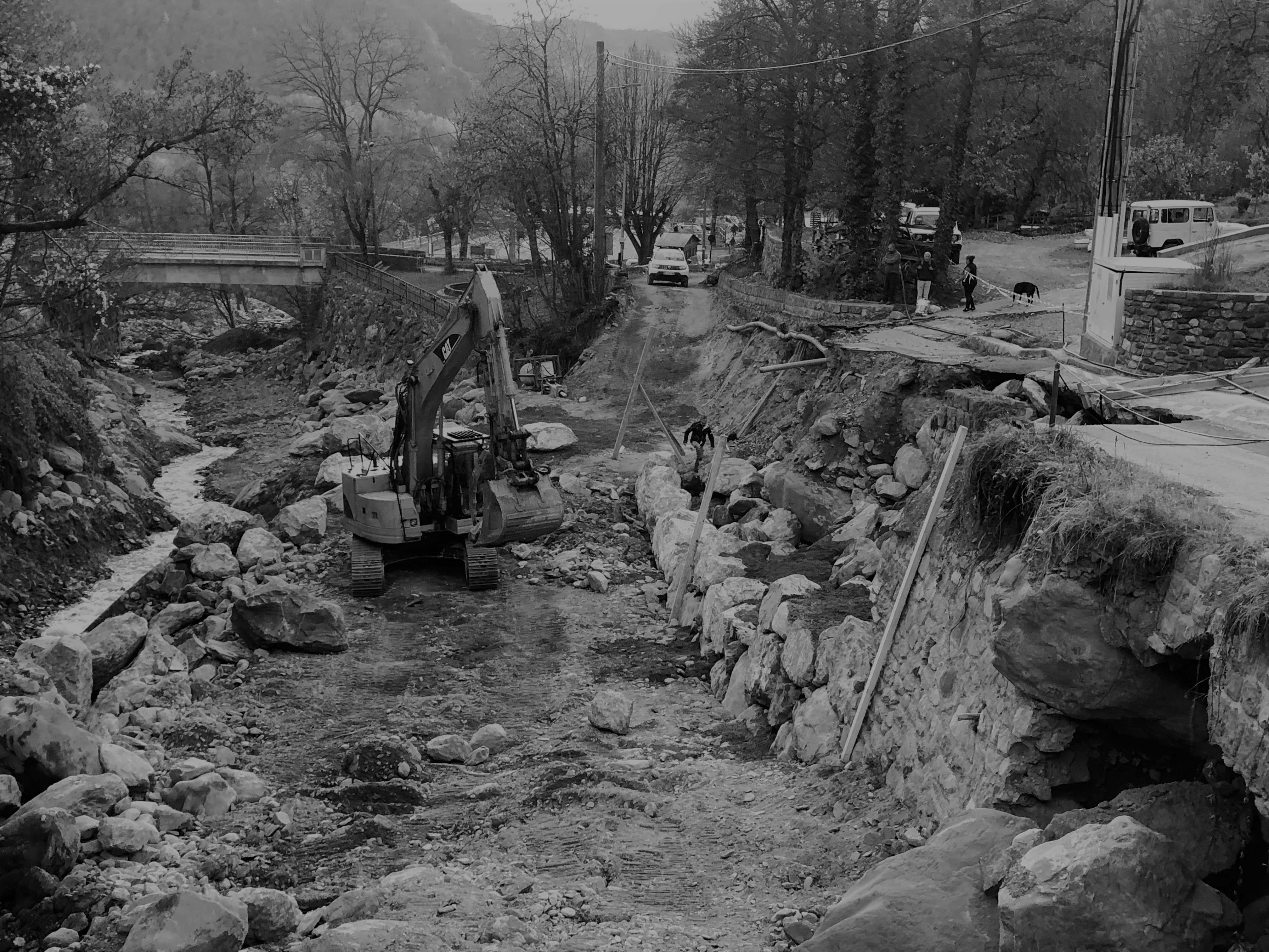 Tempête Alex, Enrochement du Géoudan – La Bolline Valdeblore